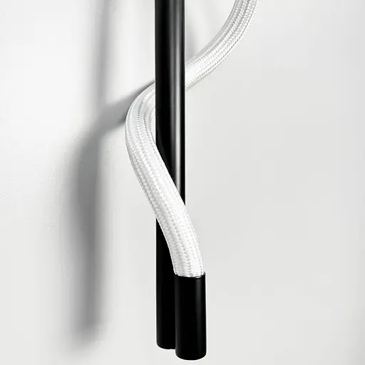 Чорне бра із обплетеним неоном 60 см Арт. W 202/600 BK Line F - фото 2