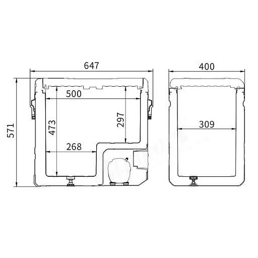 Компрессорный автохолодильник Alpicool TS60 (60 литров, LG Compressor) - фото 7