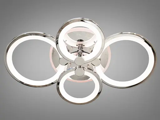 LED-люстра с диммером и цветной подсветкой, цвет хром, 100W - фото 3