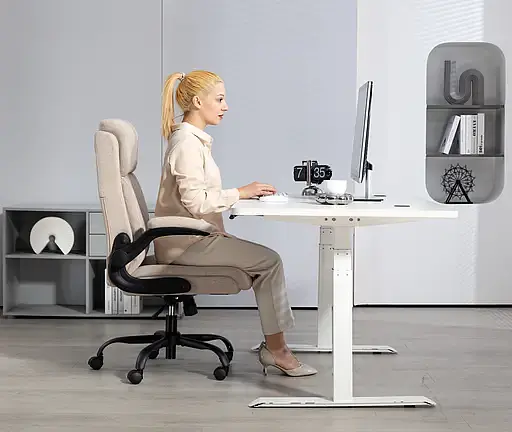 Офисное кресло GT Racer бежевое (B-3021 Fabric Beige) - фото 10