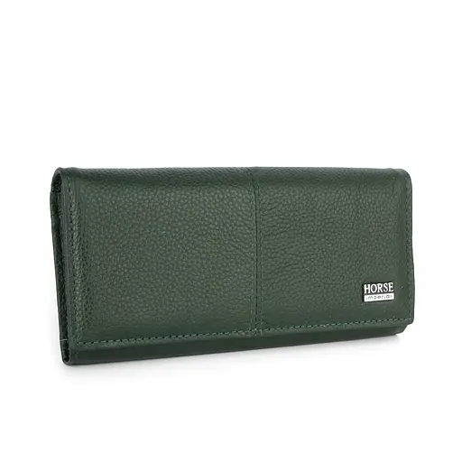 Кошелек женский кожаный Horse Imperial А0001-А темно-зеленый - фото 1