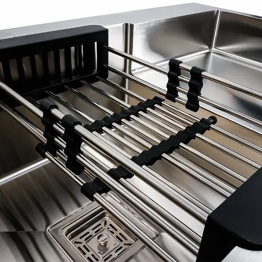 Кухонная мойка 78x50С L нержавейка Platinum Handmade (углубленная полка, 3.0/1.0 мм), Нержавеющая сталь - фото 3