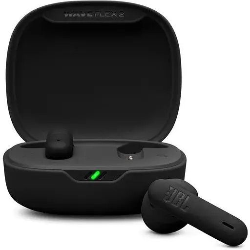 Наушники JBL Wave Flex 2 черный bluetooth микрофон емкость аккумулятора наушника 45 мА·ч чехол с функцией зарядки - фото 1
