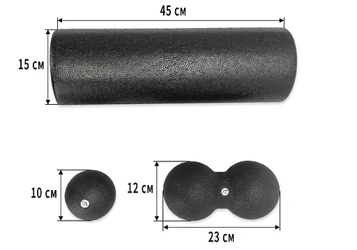 Набор для массажа EasyFit MioSet-XL (2 мячика+ролик) (2005-XL) - фото 3