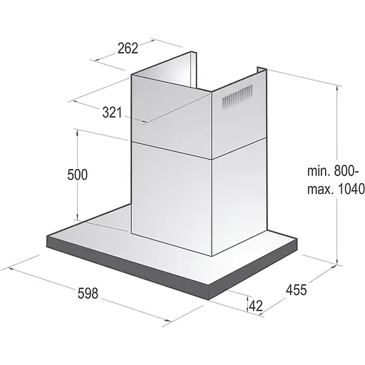 Витяжка Т-подібна Gorenje WHT6SYW [142696] - фото 5
