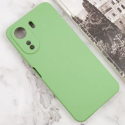 Чехол Lakshmi Silicone Cover Full Camera AAA для Xiaomi Redmi 13Coco C65 Мятный/Mint - фото 2