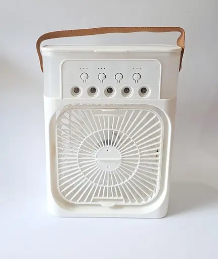 Аккумуляторный настольный вентилятор Crownberg CB-410 Ветродуйка с увлажнением и таймером 30Вт Белый - фото 4