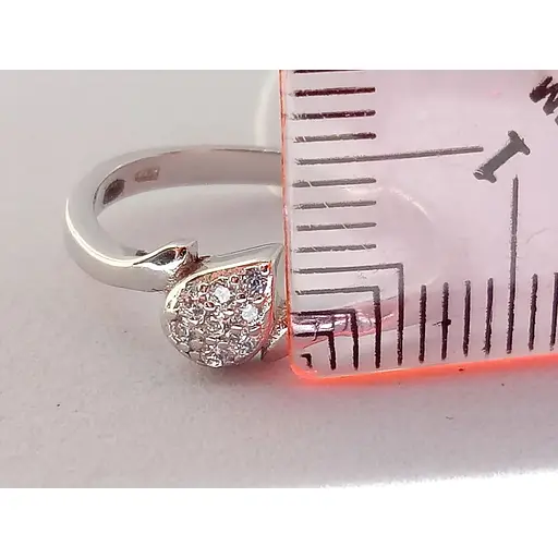 Срібне кільце Аметист з фіанітами 1551771 16 - фото 4