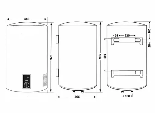 Водонагрівач електричний Thermo Alliance, 2 кВт, сухий ТЕН, 100 вертикальний, циліндричний, сірий (D100V20J3(D)KG) - фото 10