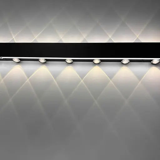 Бра Line F із ефектним світлом у чорному корпусі 115х6 см Арт. WB51/1166 BK - фото 4