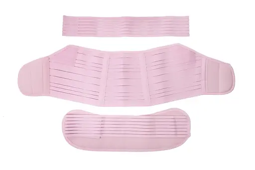 Регульований еластичний пояс бандаж для вагітних та післяпологовий S Pink (16542) - фото 2