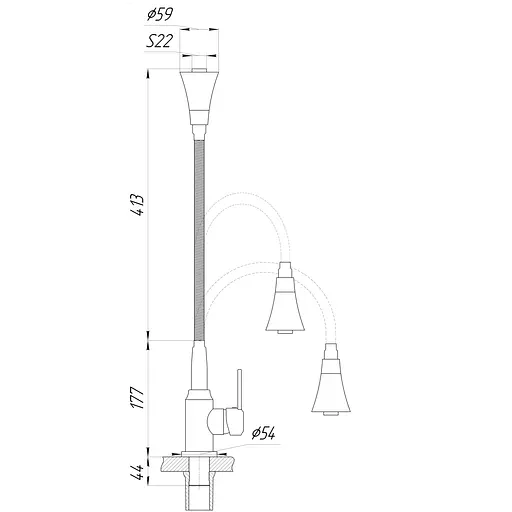 Смеситель для кухни Domino ELLIPSE DCC-203SM-A - фото 4