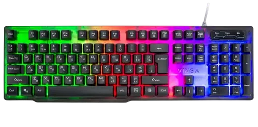 Клавіатура Vinga KB414 RGB Black