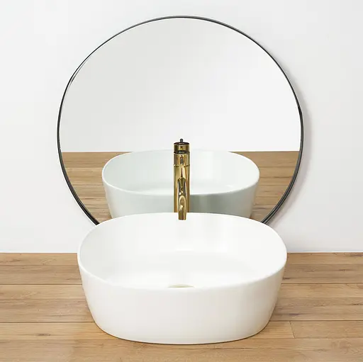 Умивальник Rea Elena white mat накладний білий REA-U7911, Білий матовий - фото 4