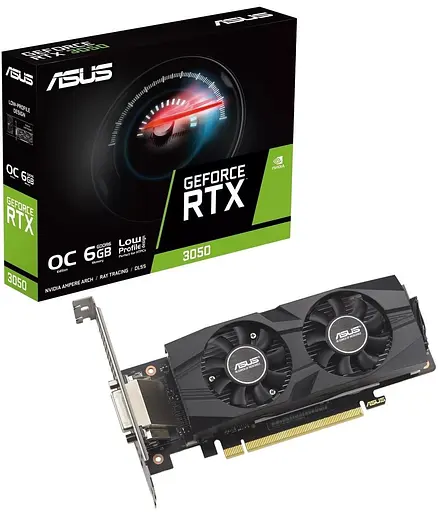 Видеокарта ASUS RTX 3050 6Gb LP BRK OC (RTX3050-O6G-LP-BRK) (GDDR6, 96 bit, PCI-E v4.0 x8) - фото 5