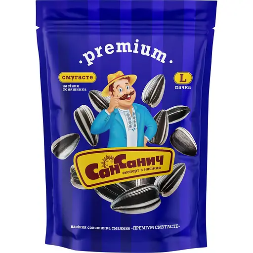 Семена подсолнечника Сан Саныч Премиум полосатые жареные 60 г - фото 2