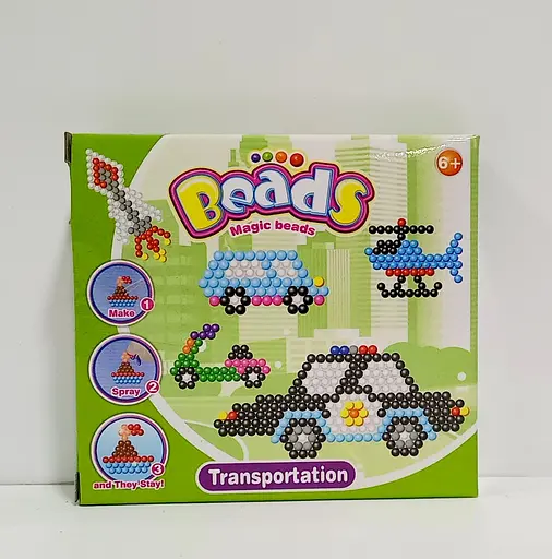 Аква мозаика С 55950, бусины, 4 узора, пинцет, лопатка, в коробке (6900067559500) в ассортименте - фото 1