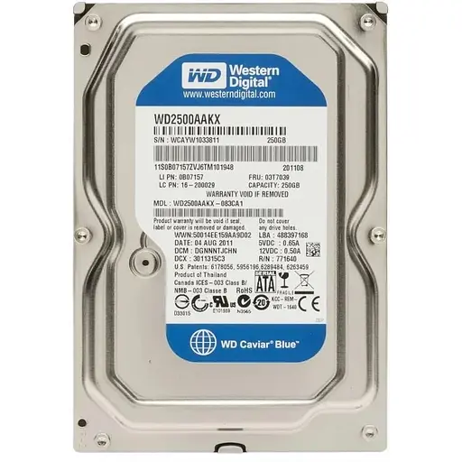 Жесткий диск 3.5 WD 250Gb WD2500AAKX Б/У - фото 1