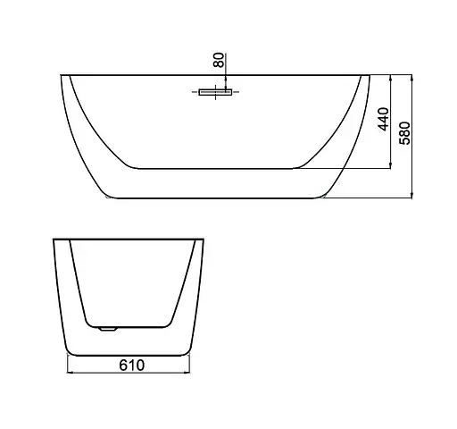 Ванна Dusel DU111 180x75x58 Білий - фото 2