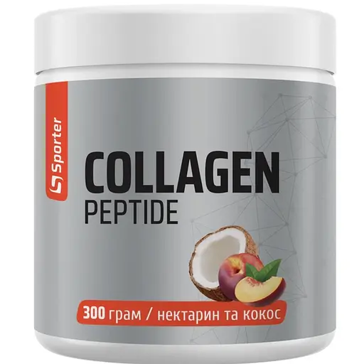 Натуральна добавка Sporter Collagen peptide Колаген яловичий Нектарин-кокос 300 г