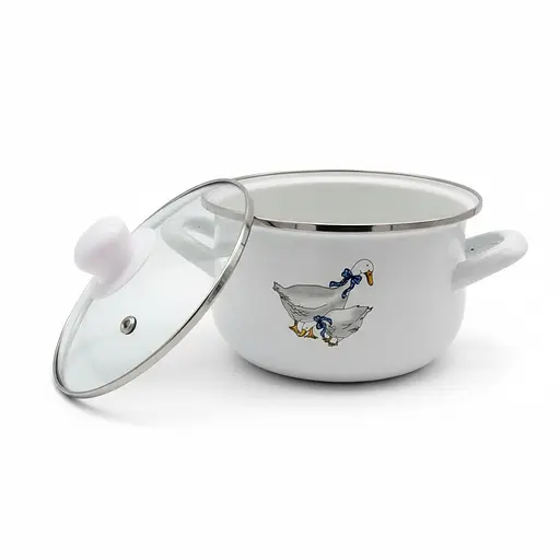 Каструля Verona емальована зі скляною кришкою 4 л (VR-0002-22) - фото 2