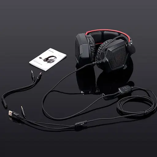 Проводная игровая гарнитура Onikuma Gaming K8, USB, 3.5mm, 2.2m, LED black - фото 7