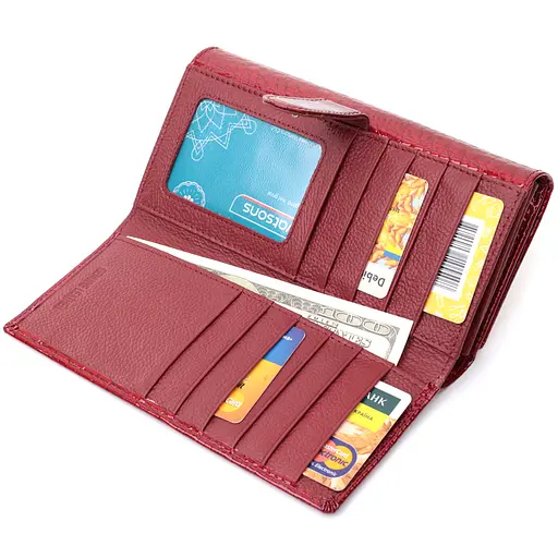 Кожаный женский кошелек ST Leather 18.5х9.5х3.5 см acs0029399 - фото 8