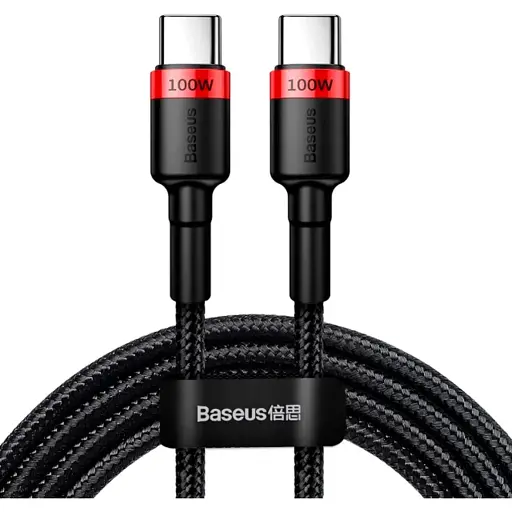 Кабель Baseus Cafule USB-C to USB-C 100W 2m Red/Black (CATKLF-AL91) [82073]