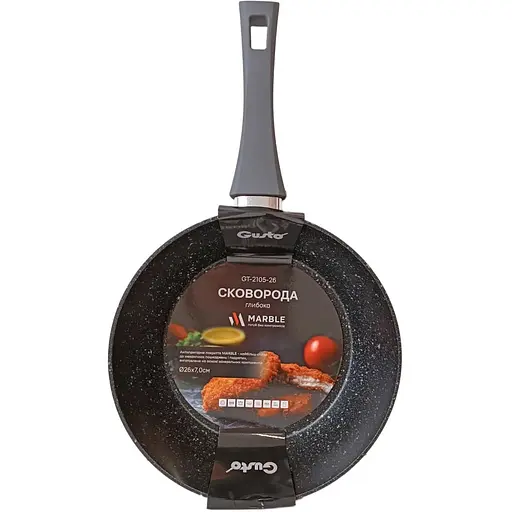 Сковорода глубокая Gusto GT-2105-26 покрытие Marble 26x7 см (79098)