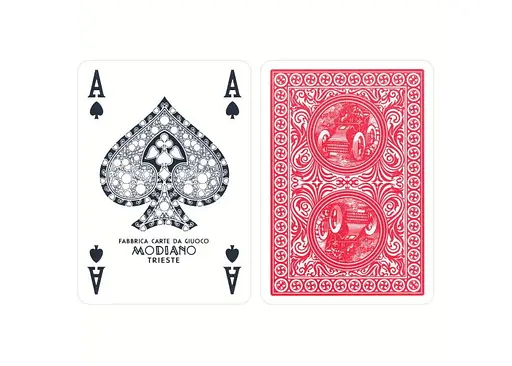 Карты игральные Modiano Golden Trophy 100% Plastic (red) (00452) - фото 2