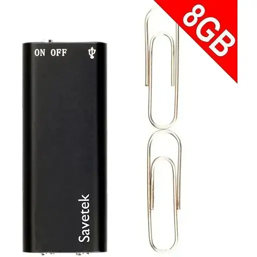 Найменший диктофон Savetek 200 (GS-R01s) 8 ГБ  - фото 2