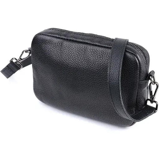 Классическая сумка кросс-боди Shvigel из зернистой натуральной кожи 21х13.5х5 см sum0027039 - фото 1