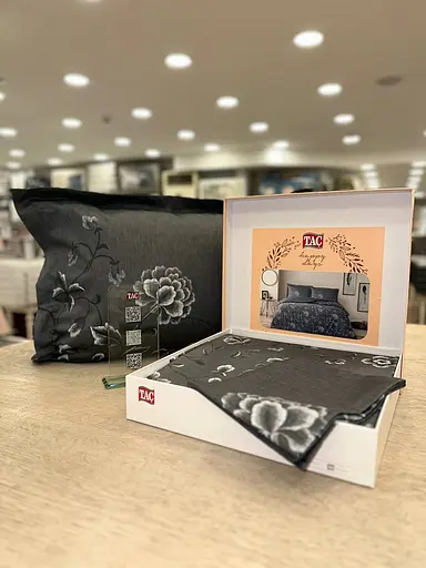 Постельное белье Violetta Antracit Сатин Tac pbe0051567 - фото 2