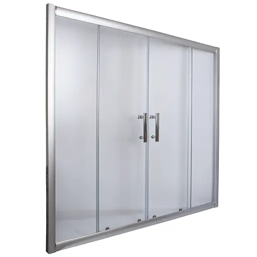 Шторка для ванной Bravo Brda 170FS (2уп.), матовый, хром матовый - фото 1