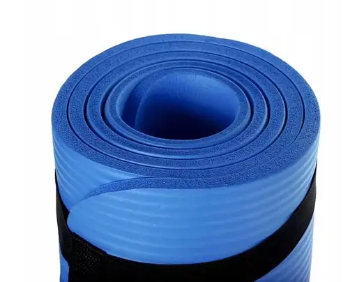 Коврик для йоги и фитнеса Power System PS-4017 NBR Fitness Yoga Mat Plus Blue (180х61х1) (PS-4017_Blue) - фото 7