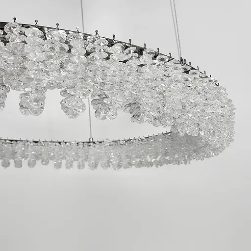 Кільцева кришталева люстра в хромі Ø 80 см | Арт. 33038-800 CH | Line F - фото 5