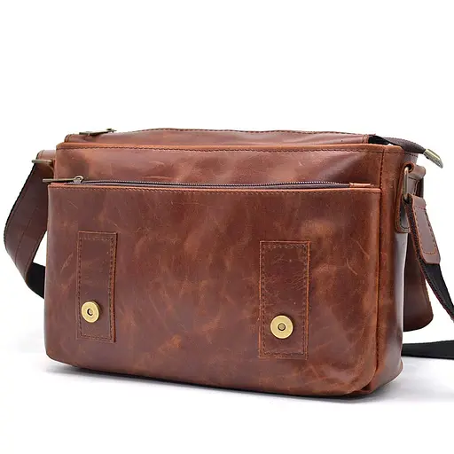 Чоловіча шкіряна сумка через плече TARWA 31х7х23 см sum0025803 - фото 7