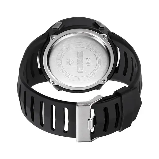 Наручний годинник чоловічий Skmei 2147 Black White, 2147BKWT (18445) - фото 4