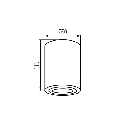 Стельовий точковий світильник Kanlux BORD XS DLP-50-W-Kanlux - фото 2