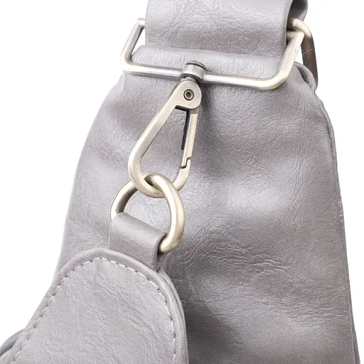 Женская сумка Vintage из экокожи с акцентом на текстильную лямку 18х33х10 см sum0026969 - фото 5