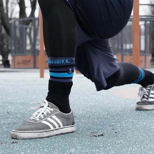 Носки DexShell Ultra Dri Sports водонепроницаемые XL с голубой полоской - фото 4