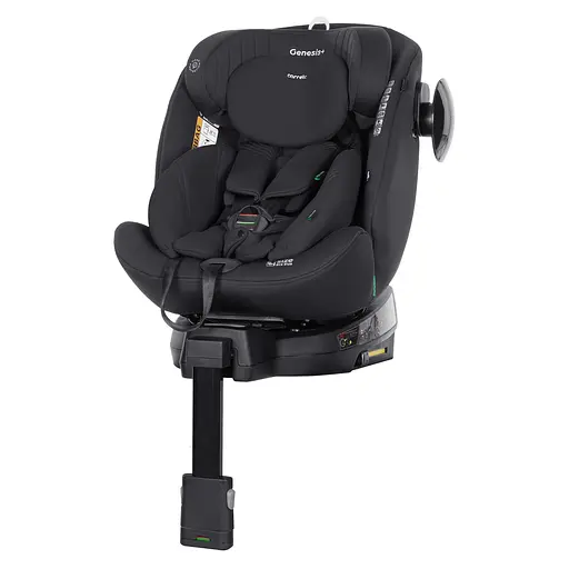 Автокрісло CARRELLO Genesis+ CRL-12807 Absolute Black i-Size 40-150 см ISOFIX, поворот, опор.стійка/ [CD]