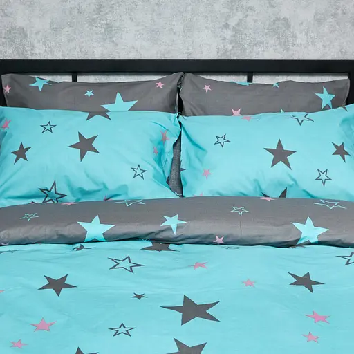 Комплект постельного белья Moon&Star Бязь Gold Люкс Starry Skies King Size 220x240 наволочки 2х50х70 - фото 7