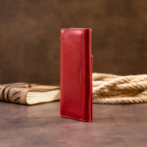 Женский кожаный кошелек-клатч Grande Pelle 20х10х2.5 см acs0015920 - фото 7