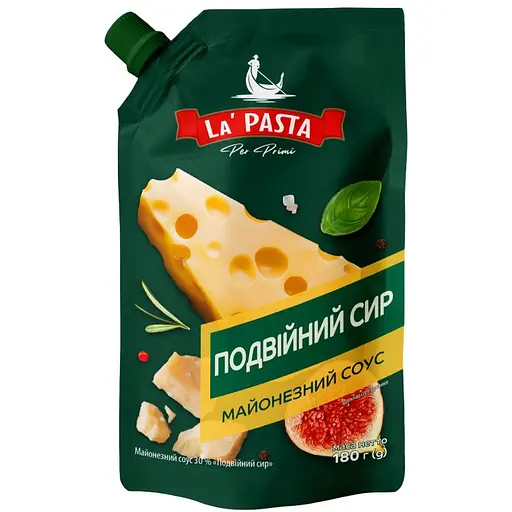 Майонезний соус La Pasta Per Primi Подвійний сир 30% 180 г