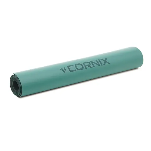 Килимок спортивний Cornix PU 183 x 68 x 0.4 см для йоги та фітнесу XR-0318 Turquoise - фото 6