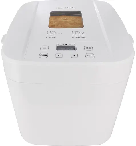 Russell Hobbs Хлебопечка 600Вт программ-12 максиальный вес -1 кг форма-прямоугольник пластик белый - фото 2