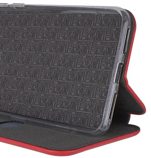 Чехол книжка Xiaomi Redmi Note 9 эко-кожа Premium Case для смартфона Красный - фото 6