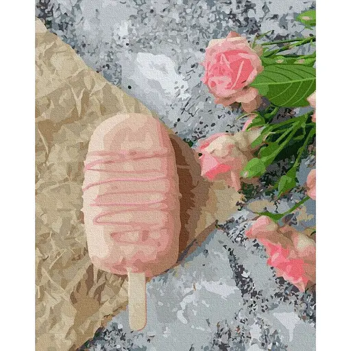 Картина за номерами на підрамнику Brushme Трояндове морозиво - фото 1