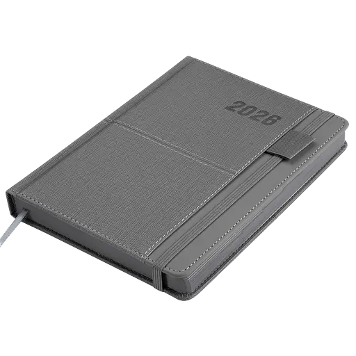 Щоденник датований Buromax Forever 2026 A5 штучна шкіра/поролон сірий (BM.21108-09) - фото 3